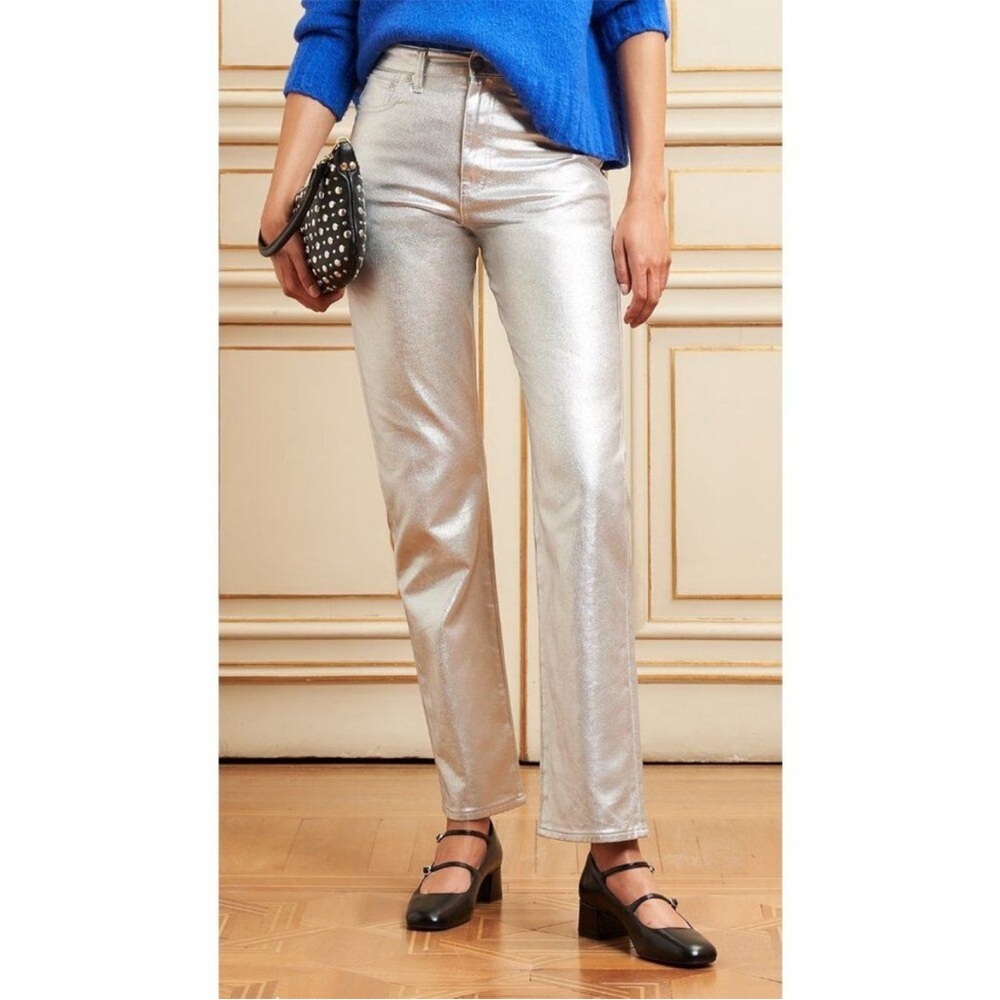 Madewell the 90s Straight Silver Jeans